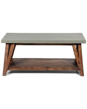 Alaterre Brookside 40In Wood With Concrete-Coating Entryway Bench