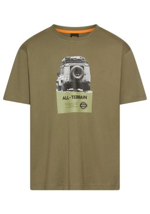 Boss Orange by Hugo Boss T-Shirt BOSS ORANGE Te Wagon, Herren, Gr. XXL, gr&uuml;n (open gr&uuml;n342), Single Jersey, Obermaterial: 100% Baumwolle, unifarben, regular fit h&uuml;ftlang, Shir