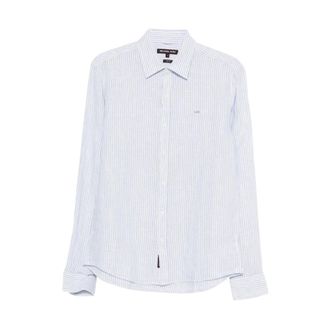 Michael Kors Casual Shirts, male, Blue, Size: XL Casual Shirts