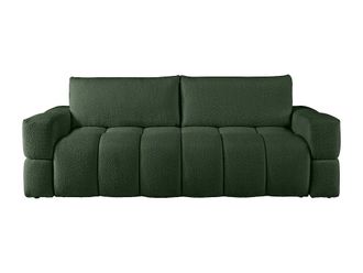 VENTE-UNIQUE.COM Sof&aacute; cama poli&eacute;ster 3 plazas verde 252x107cm