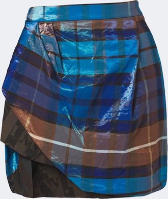 Vivienne Westwood Zora draped plaid miniskirt