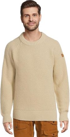 Fjällräven Ovik Waffle Knit Mens Sweater Light Beige : 2XL, Wool