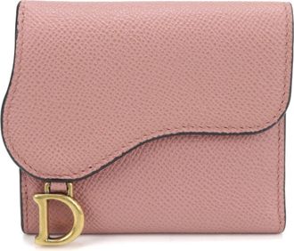 Dior Pink Leather Wallet (Tri-Fold) (Pre-Owned)