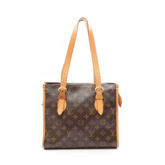 Louis Vuitton Brown Monogram Coated Canvas Leather Handbag Tote Bag (Pre-Owned)