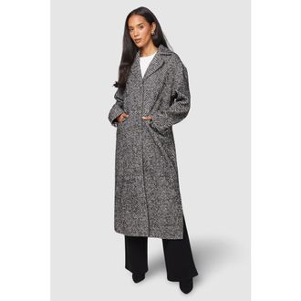 Wallis Collared Cuff Detail Maxi Coat in Black at Nordstrom, Size 12