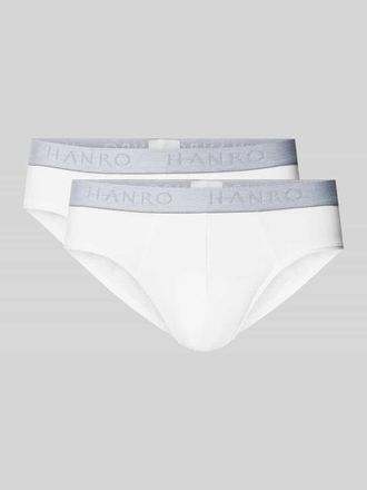 Hanro Slip mit Label-Details im 2er-Pack in Weiss, Gr&ouml;&szlig;e XXL