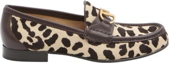 Valentino Garavani Leopard Print Logo Loafers