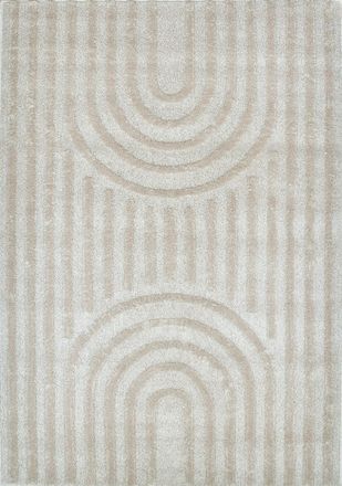 Nazar Rugs Alfombra de sal&oacute;n motivo arco crema 160x230