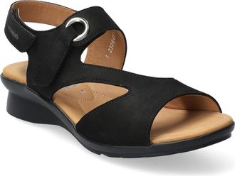 Mephisto Prissie Ankle Strap Sandal in Black Bucksoft at Nordstrom, Size 10