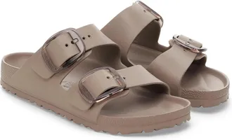 Birkenstock Womens Sandals Arizona Big Buckle Grey Taupe Slippers Flat Shoes