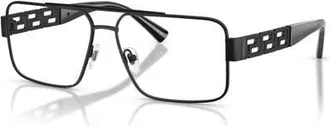Versace 56mm Rectangle optical glasses in Black at Nordstrom