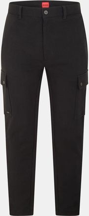 HUGO BOSS Hugo Mens Glian223 Solid Patterned Slim Cargo Pants in Black - Size Small