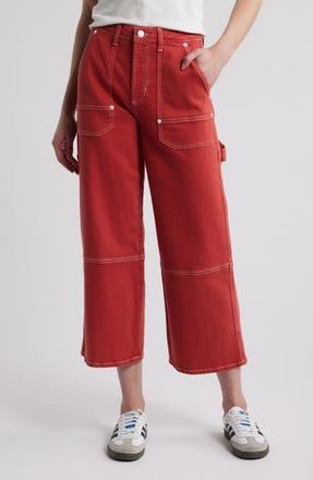 Rails Silverado Ankle Wide Leg Carpenter Jeans in Terracotta at Nordstrom Rack, Size 32