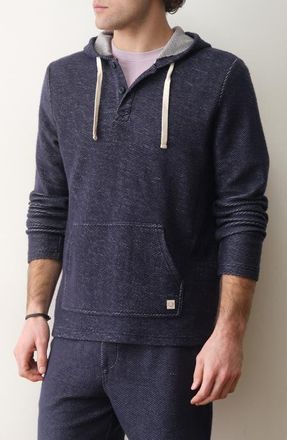 Marine Layer Portola Beach Hoodie in Navy/white at Nordstrom, Size Medium