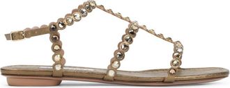 Aquazzura Brass Leather Sandals