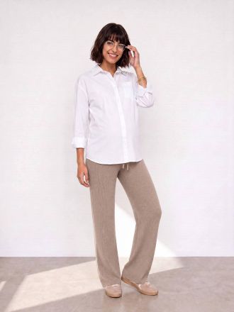 Vertbaudet Umstands-Yogahose beige