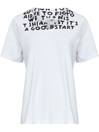Maison Margiela Mm6 Maison Margiela Womens Printed Cotton T-Shirt