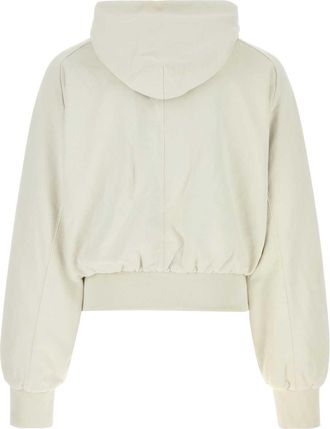 Entire studios Unisex Double Hoodie Beige Cotton Sweater