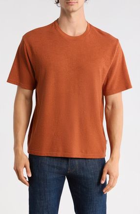 Lucky Brand Textured Boxy Knit T-Shirt in Pecan Brown at Nordstrom Rack, Size Xx-Large