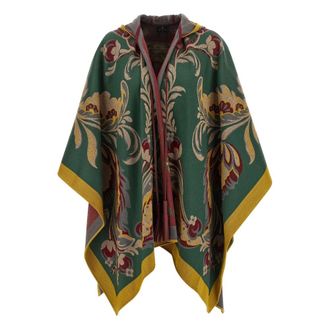 Etro Jassen, Dames, Veelkleurig, ONE Size, Long Cape Mantella