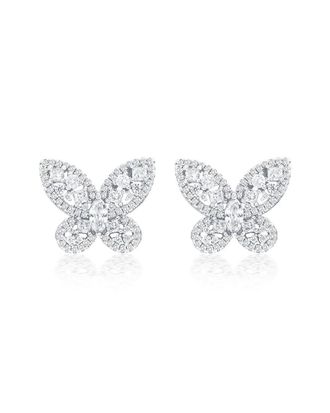 Suzy Levian Suzy Levian Gala Collection Silver Cz Stud Earrings