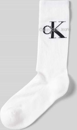 Calvin Klein Socken mit Label-Print in Weiss, Gr&ouml;&szlig;e 1