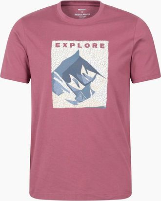 Mountain Warehouse Mens Mountain Warehouse Mens Explore Organic T-Shirt - Pink - Size: 38