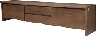 Massivmoebel24 Mobile Tv In Legno Di Acacia 220x45x50 Marrone Laccato Pure Acacia 804
