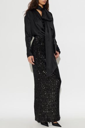 Balmain Holiday Capsule PS27 Skirt, Womens, Black