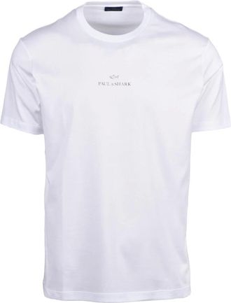 Paul & Shark Tops, Heren, Wit, M, Katoen, T-shirt