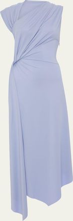 Victoria Beckham Sleeveless Twisted Asymmetric Midi Dress