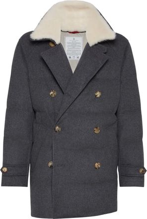 Brunello Cucinelli double-breasted coat - Grey