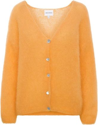 Americandreams Cornelia LS Cardigan - Dames - Vesten - Oranje - L - Wol - Truien & Vesten