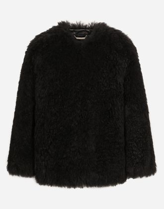 Dolce & Gabbana Goat Hair Cashmere Jacket - Woman Coats And Jackets Black 38