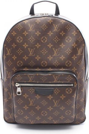 Louis Vuitton Black Brown Monogram Macassar Coated Canvas Leather Backpack (Pre-Owned)