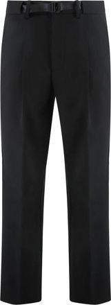 Moncler Broeken, Heren, Zwart, S, Wol, Twill Broek