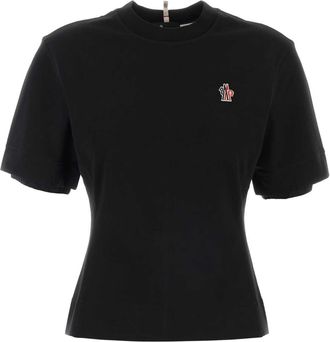 Moncler Black Stretch Cotton T Shirt