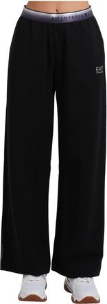 Emporio Armani Logo Elastische Taille Broek - Dames - Sweatpants - Zwart - XS - Broeken