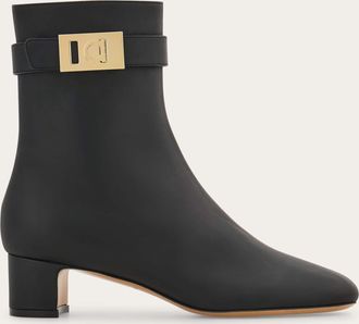 Ferragamo Donna Stivaletto fibbia Hug Nero Taglia 36.5
