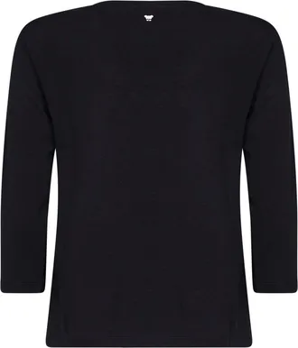 Max Mara Womens T-Shirt Wkdmultia Black Stretch Jersey Cotton Knitwear Sweater