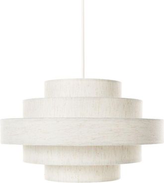 Beliani Pendant Lamp EREBATO Linen Off-White