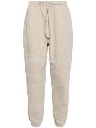 Alexander Wang flocked cotton track pants - unisex - Polyamide/Cotton/Viscose - S - Neutrals