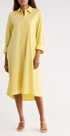 TWP Jennys Long Sleeve Cotton Shirtdress in Maize at Nordstrom Rack, Size Xx-Small