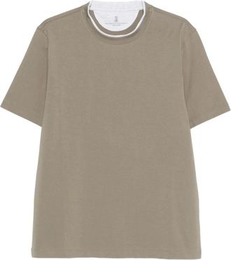 Brunello Cucinelli Tops, Heren, Groen, 2Xl, T-shirt Brunello Cucinelli