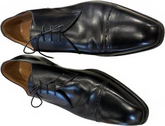 Gravati Mens Cap-Toe Derby Shoes In Black