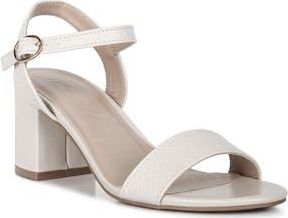 London Rag Poiret Block Heel Sandal in Cream at Nordstrom Rack, Size 10