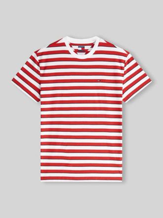 Tommy Jeans Regular Fit T-Shirt aus reiner Baumwolle in Rot, Gr&ouml;&szlig;e XXL
