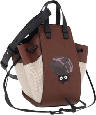 Loewe Tweedehands Canvas handtassen - Dames - Vintage Tas - Bruin - ONE Size - Vintage