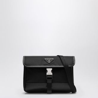Prada Black Re-Nylon and Saffiano phone holder