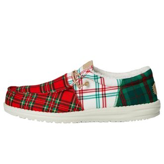 Hey Dude Mens Hey Dude Wally Tri Tartan Plaid Red / White / Green 43472-78Q